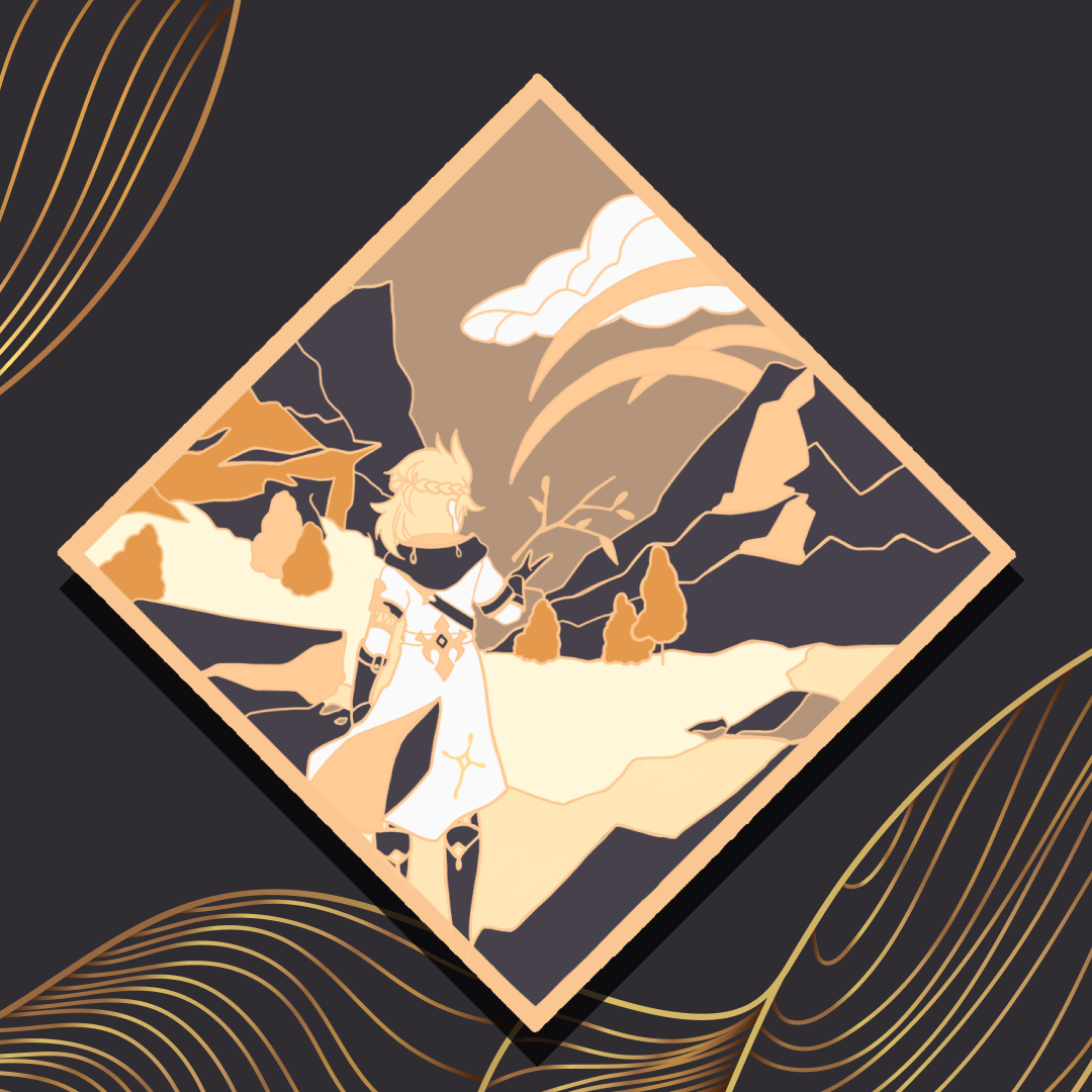 Albedo in Dragonspine Enamel Pin